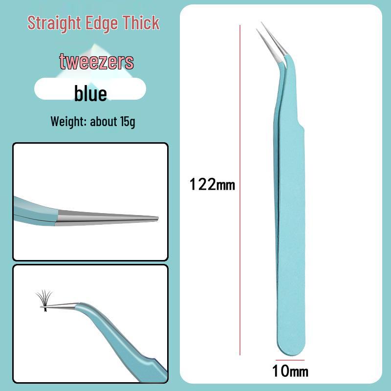 Colorful Stainless Steel Curved Tweezers for False Eyelashes and Planner Clips