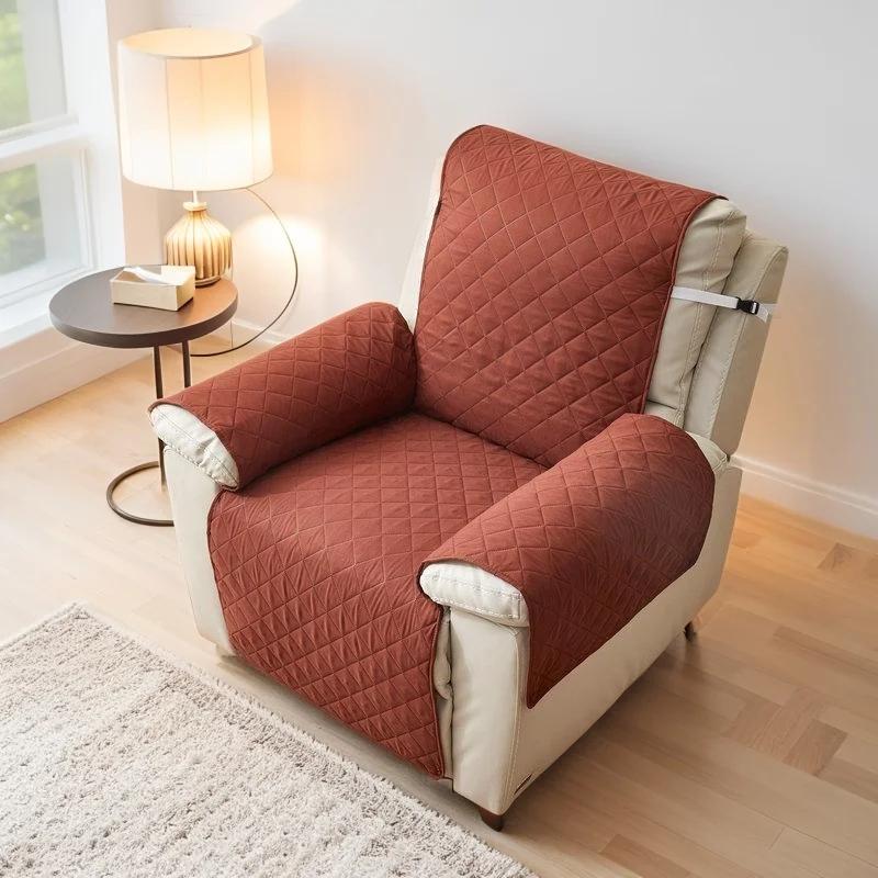 Recliner Chair Cover For Cat Dogs Pet Armchair Slipcover Non-Slip Sofa Slipcover Washable Furniture Protector For Kid Room Decor