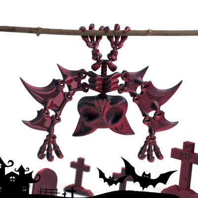 3D Printed Hanging Bat Figurine Movable Joints Bat Figure Articulated