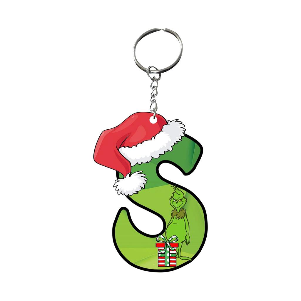 Santa 2D Flat Acrylic Christmas Tree Hanging Decoration Sports Car Decoration Flat Decoration Pendant
