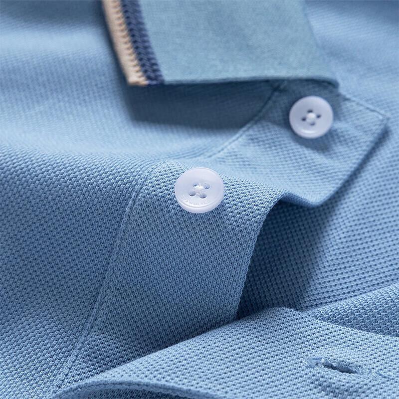 Septwolves Men's Pure Cotton Business Casual Polo T-shirt