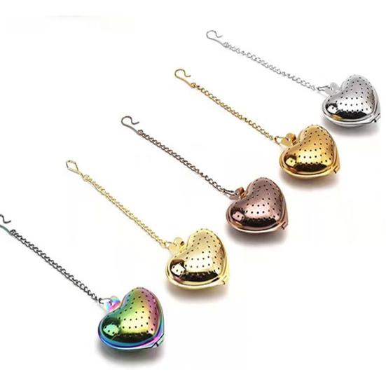 Tea Strainer Heart Shape Rust-free 304 Stainless Steel Rapid-penetration Tea Infuser for Mug