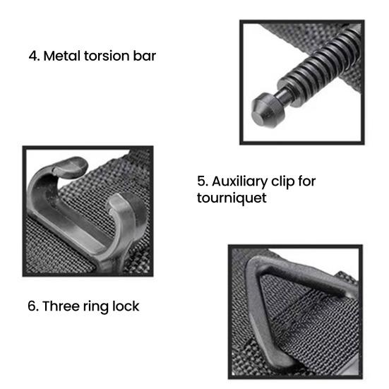 110CM Tactical Tourniquet with Aluminum Rod Outdoor Camping Combat Bleeding Control Tourniquet Compression Band Arterial Emergency Bandage