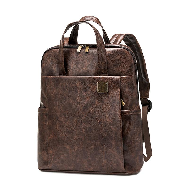 Business Backpack Female PU Backpack Student Schoolbag