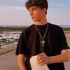 Titanium Steel Cross Necklaces Gold Cross Clavicle Chains Men Necklace  Daily Wear Choker