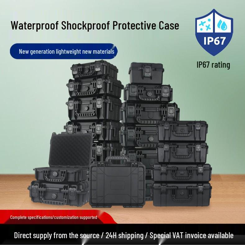 Large IP67 Waterproof Protective Tool Case with Sponge Insert