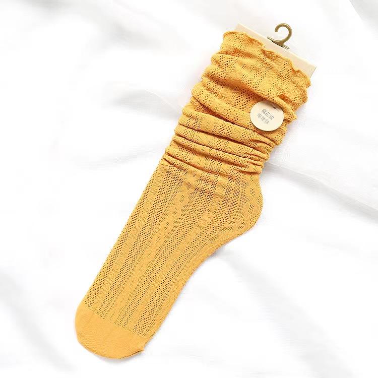 Women Socks Fashion Sexy Crew Socks For Women Summer Solid Hollow Out Women Soft Cute Long Socks For Women Mesh Thin Sexy