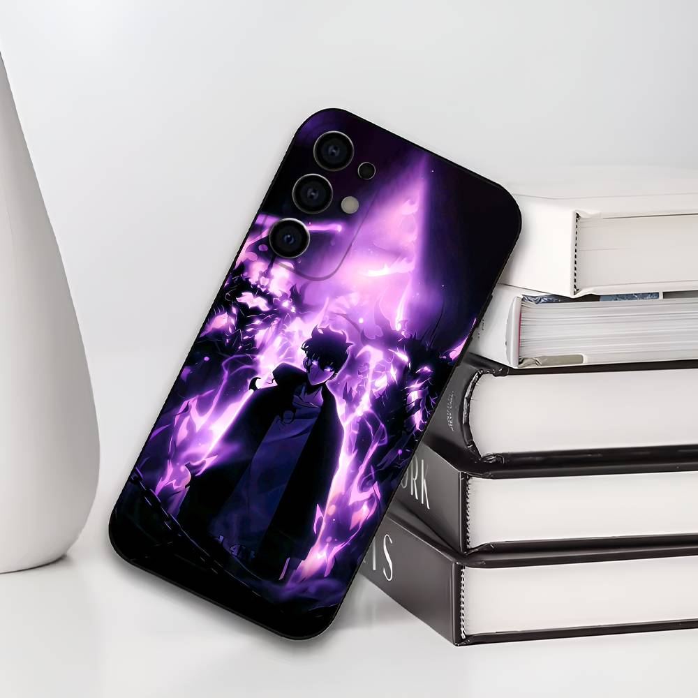 S-Solos S-Sung Jin Woo Leveling Phone Case Silicone Soft For Samsung S25,S24,S21,S22,S23,S30,Ultra,S20,Plus,Fe,Lite