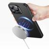 Für iPhone 16 Pro Magnetische Hülle Kompatibel mit MagSafe Kohlefasertextur PC+TPU Hülle