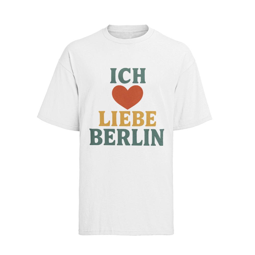 

I Love Berlin 4 ever Bärlin Hauptstadt Bunt Herren Shirt Bio-Baumwolle 4XL
