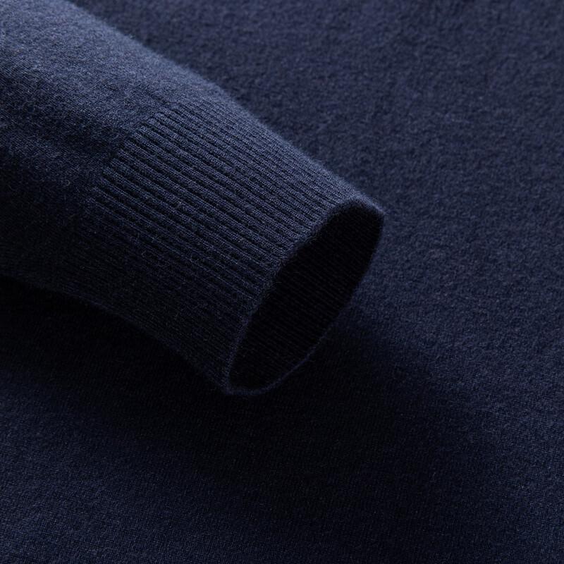 Shanshan Men's Faux Two-Piece Wool Blend Business Casual V-Neck Sweater