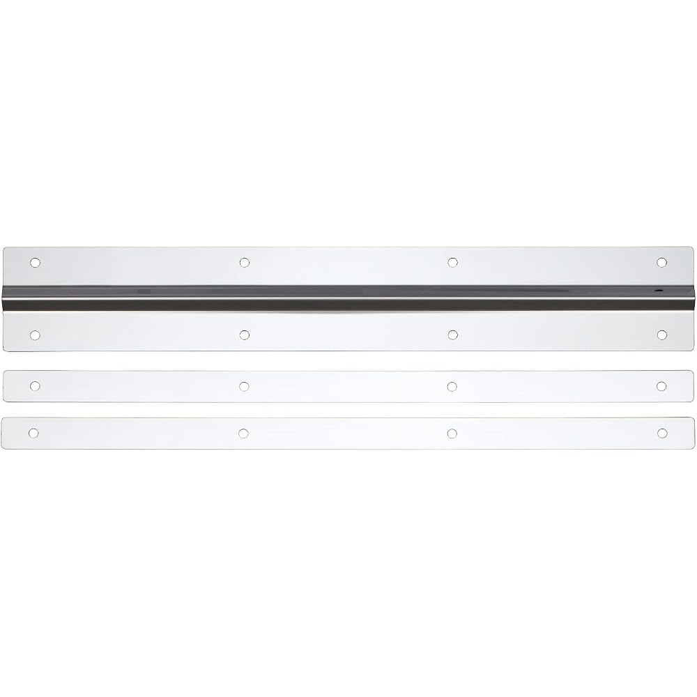Jet Inoue Mudguard Stainless Steel Mirror Plate Slim 430 x 65 522005 Silver