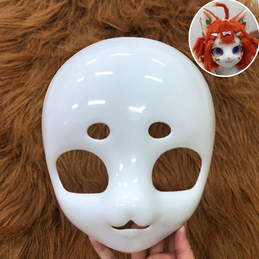 Kigurumi Base Animal Head Skull Mask Cosplay Beast  Cat Skull DIY Thicken Plastic Masks Carnival Anime Party Costume Prop