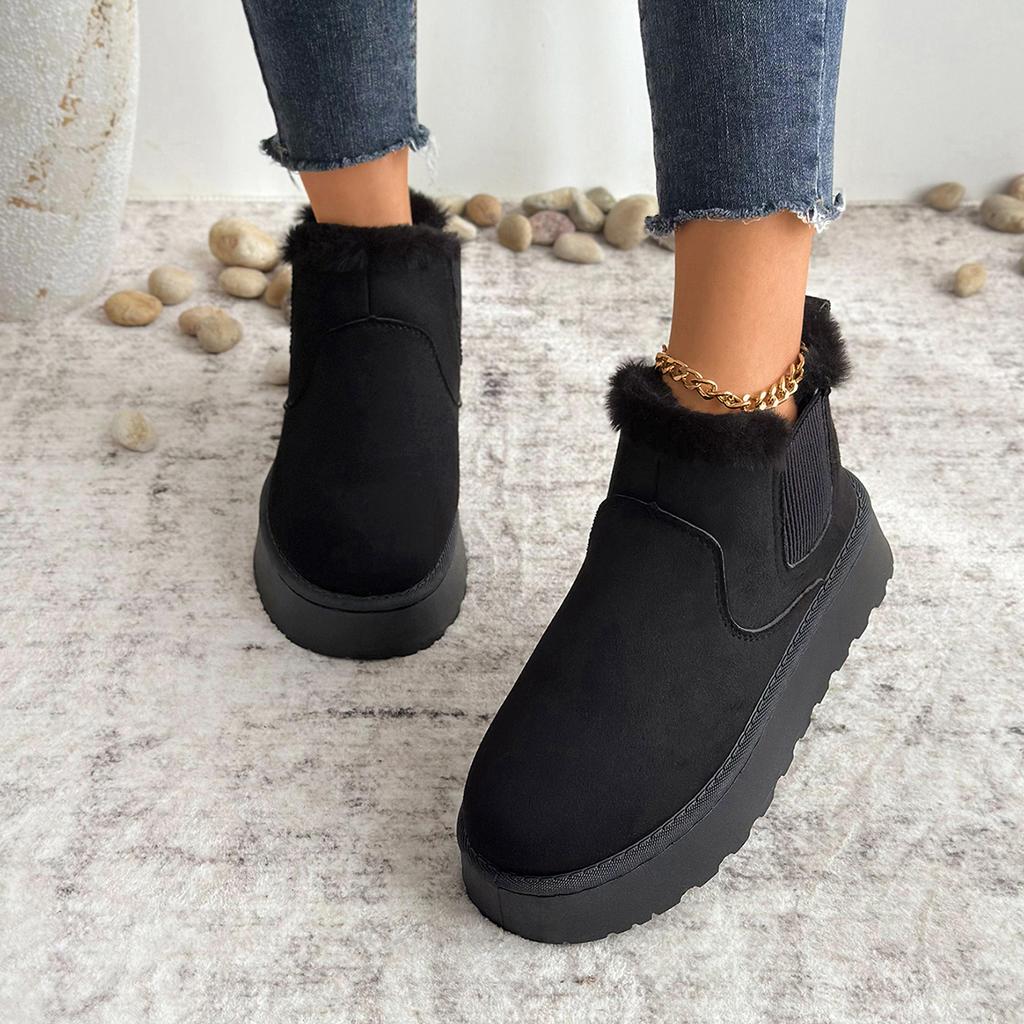 New Winter Women Snow Boots Plush Warm Non Slip Waterproof Ladies Flats Sneakers Casual Slip on Female Ankle Boots Zapatos Mujer