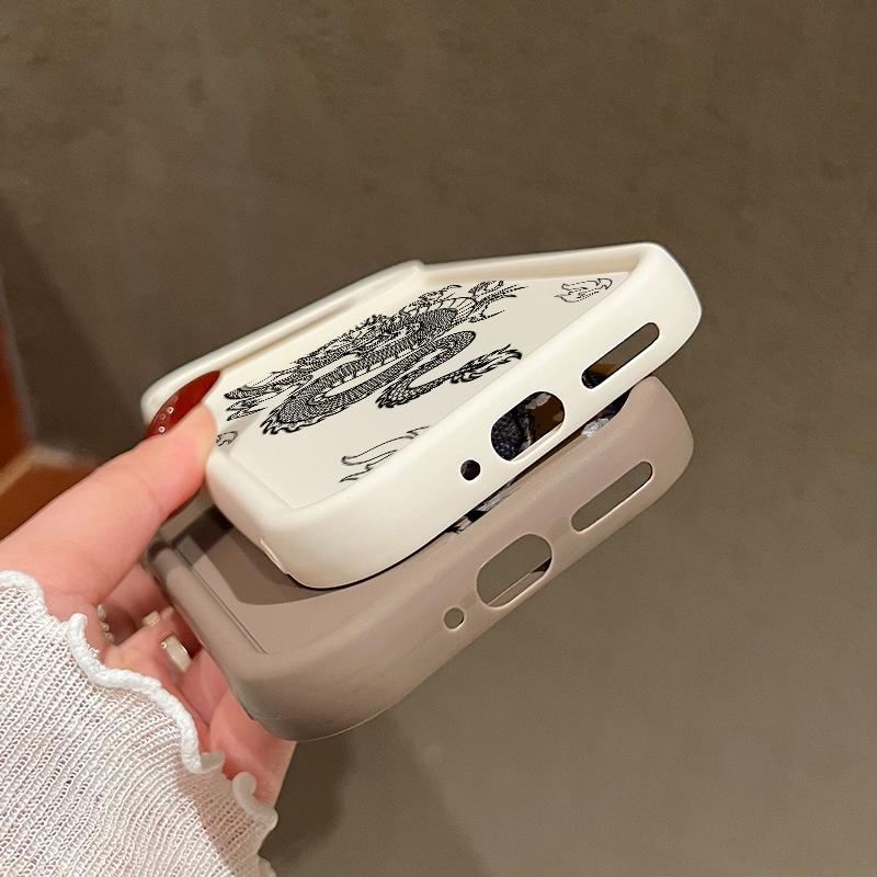 Unearthly Dragon Pattern TPU Matte Case For Google Pixel 9 Pro XL 8 Pro 8A Rose Snake Print Soft Lens Protection Shockproof Phone Cover