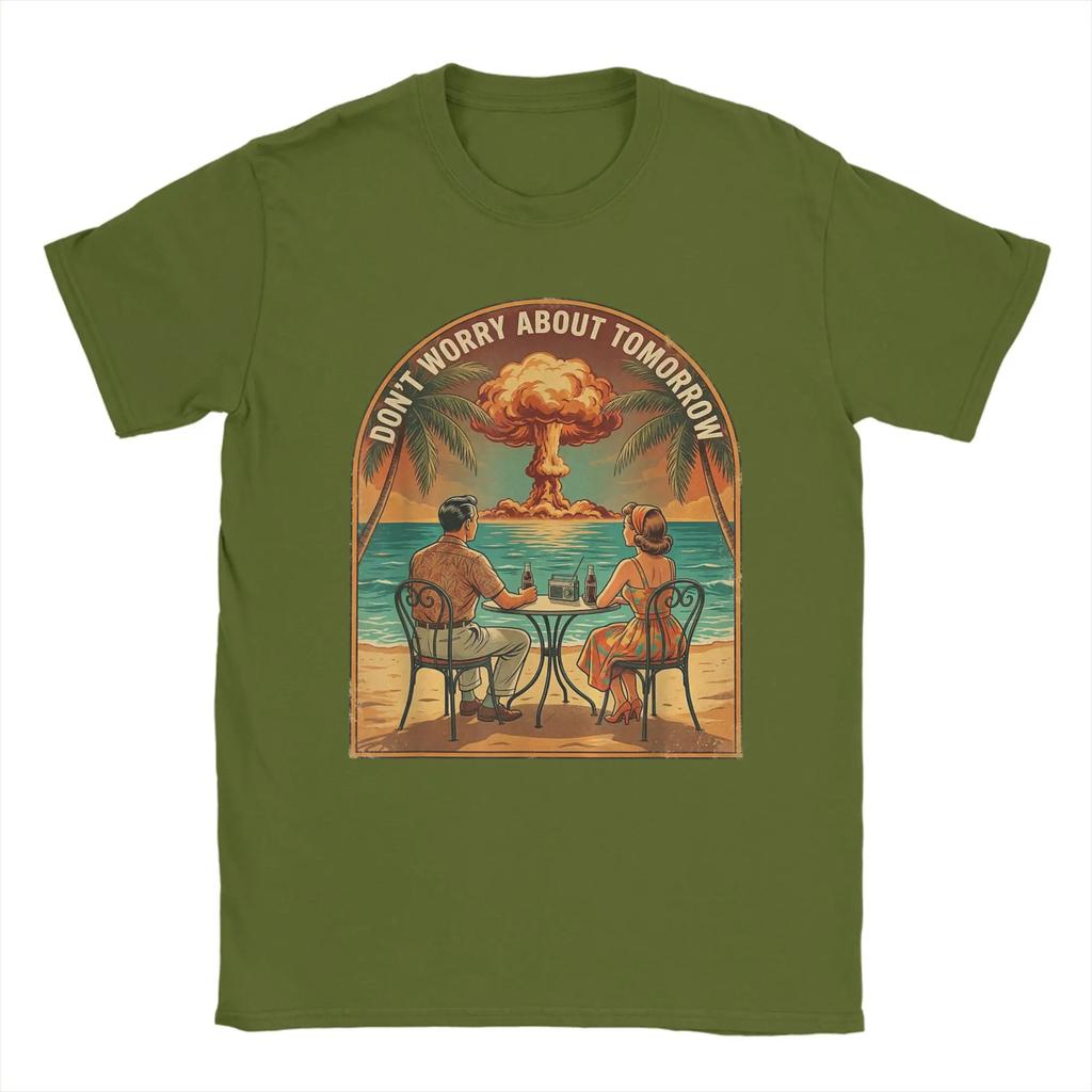 Dont Worry About Tomorrow Matthew 6-34 Christian Dark Humor T Shirts Men 100% Cotton Crazy Tee Shirt Short Sleeve Tops