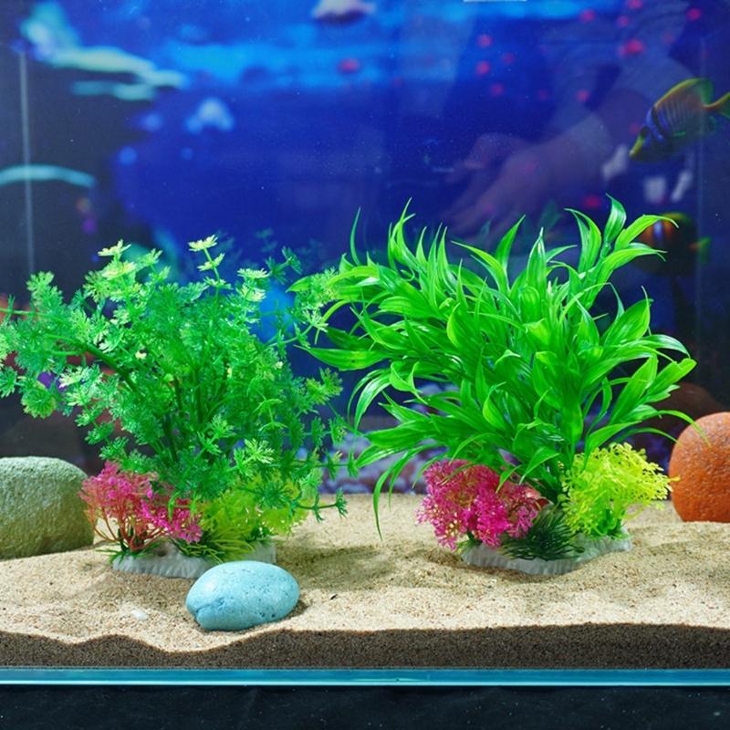 Aquarium Landscape Grass Plastic Aquariums Decorations Art Crafts Terrarium Habitat Ornaments Photo Props