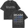 Camiseta Vintage lavada ATEEZ divertida Meme 2025 gira mundial en tu fantasía camisetas hombres mujeres moda coreana ten 2311