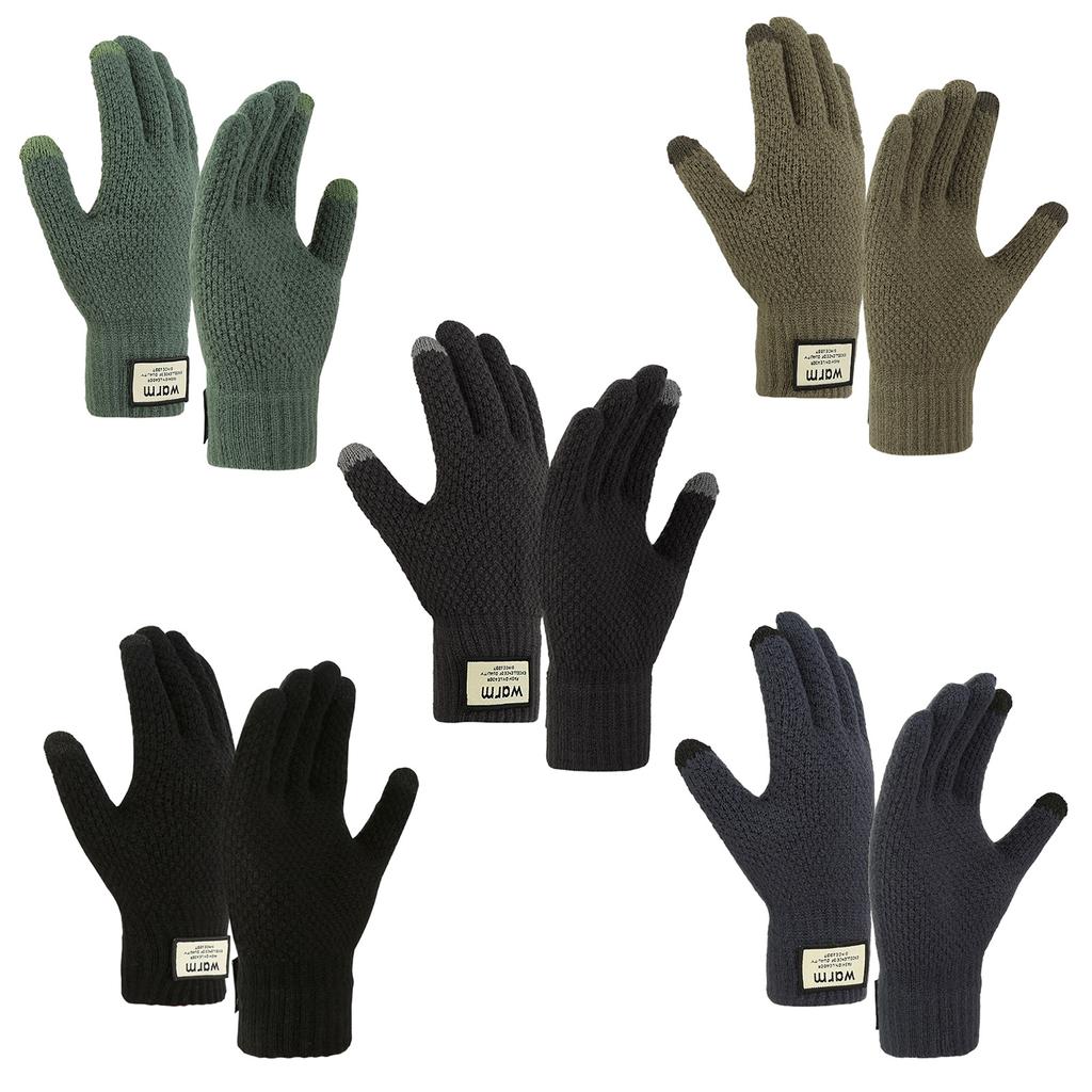 Winter Sports Gloves Windproof Couple Full Finger Gloves Thicken Outdoor Cycling Skiing Gloves Can Touchable Screen