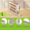 Egg Holder for Fridge, Egg Container for Refrigerator, Space-Saving Automatic Rolling Eggs Dispenser, 4 Tiers Fridge Egg Rack for Refrigerator Holds