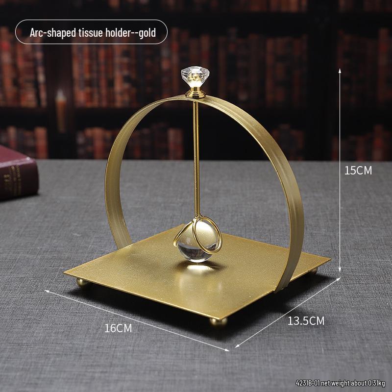 Luxury Crystal Tissue Holder: Elegant Metal Stand for Home or Office Decor
