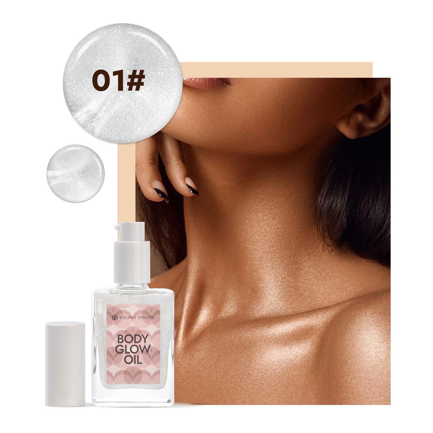 

YOUNG VISION 1-компонентный парфюмированный хайлайтер для лица, тонирующий хайлайтер, осветлитель для тела, пляжное сексуальное тело 30ml