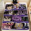 1PC Jojo'S Bizarre Adventure Patterned Flannel Blanket Suitable For All Seasons For Home Decor Warmth And Comfort Gifts Holiday Present