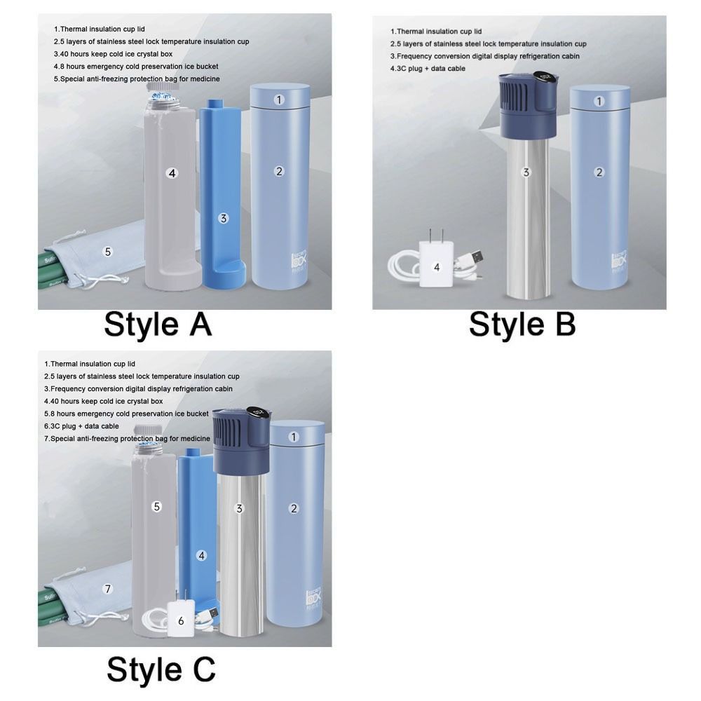 LCD Digital Display Insulin Cooler Box USB Charging Medication Refrigerator Cup  Summer