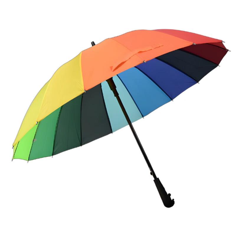 16-Rib Semi-Automatic Business Straight Rain Umbrella (10-Pack)