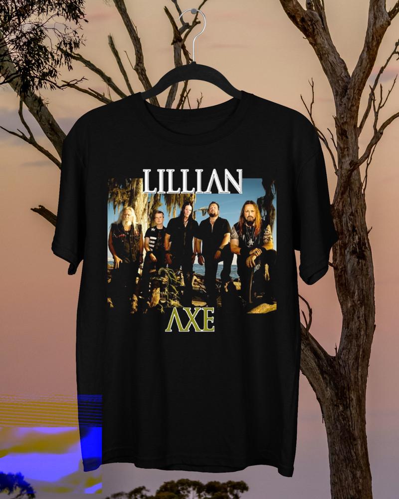 Концерты и турне Lillian Axe 2025 2026 Хлопок Черный Все размеры Футболка UR302 Унисекс Футболка XL