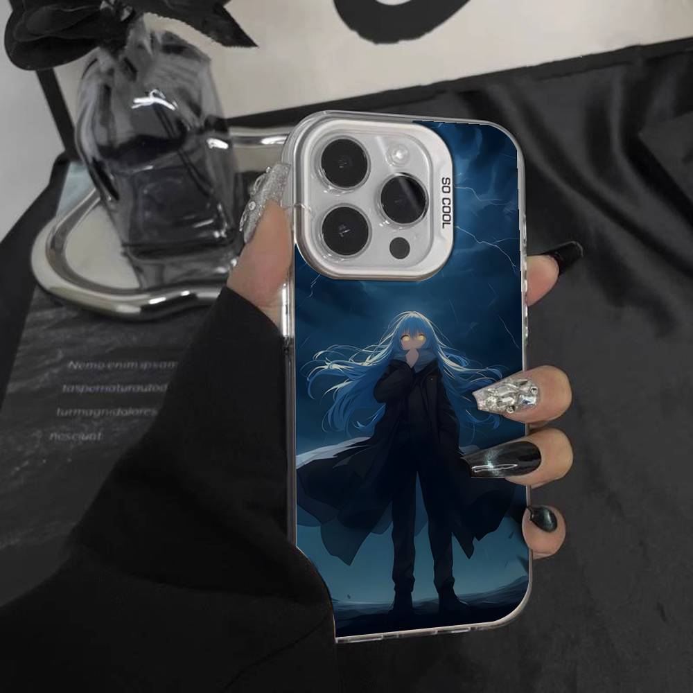 R-Rimuru the T-Tensei Slime  Phone Case For iPhone 16,15,14,13,12,11,Pro,XS,Max,Plus,Mini,SE White Candy Matte Shockproof Cover iPhoneXSMax