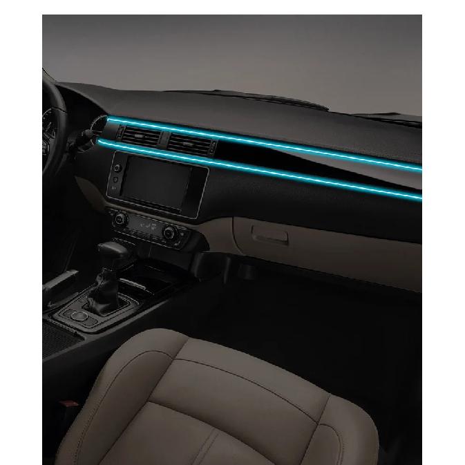 1/2/3/4/5M Auto-Innenraum RGB LED Lichtleiste Umgebungsneon Unsichtbares Licht USB Glasfaser Atmosphärenlampe unterstützt APP-Steuerung