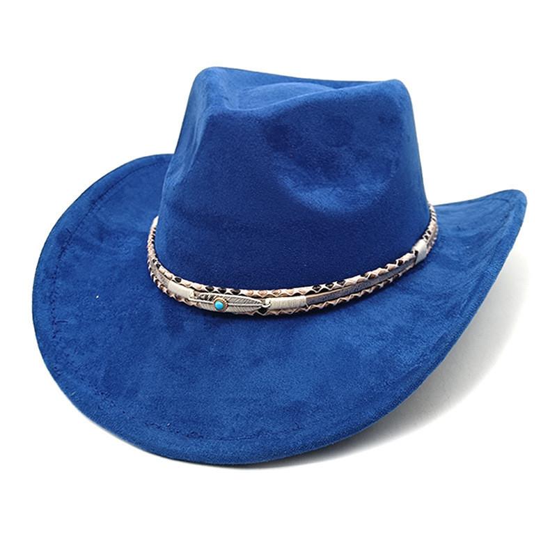Ethnic Style Cowboy Hat With Wide Brim For Men Women Spring Sun Protection