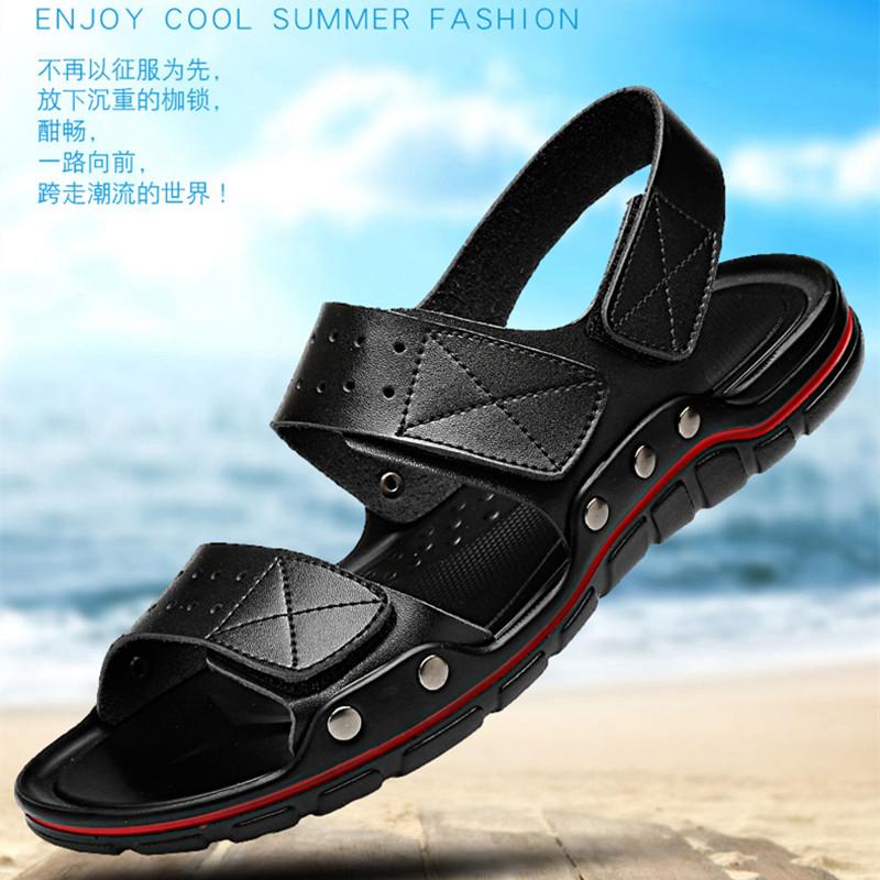 Summer Men Sandals Beach Slippers Shoes Breathable Hollow Out Garden Slippers Wading Shoes Men's Black/brown Sandals Beach Shoes