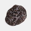 Autumn Winter Retro Leopard Print Forward Cap Beret Women Peaked Cap