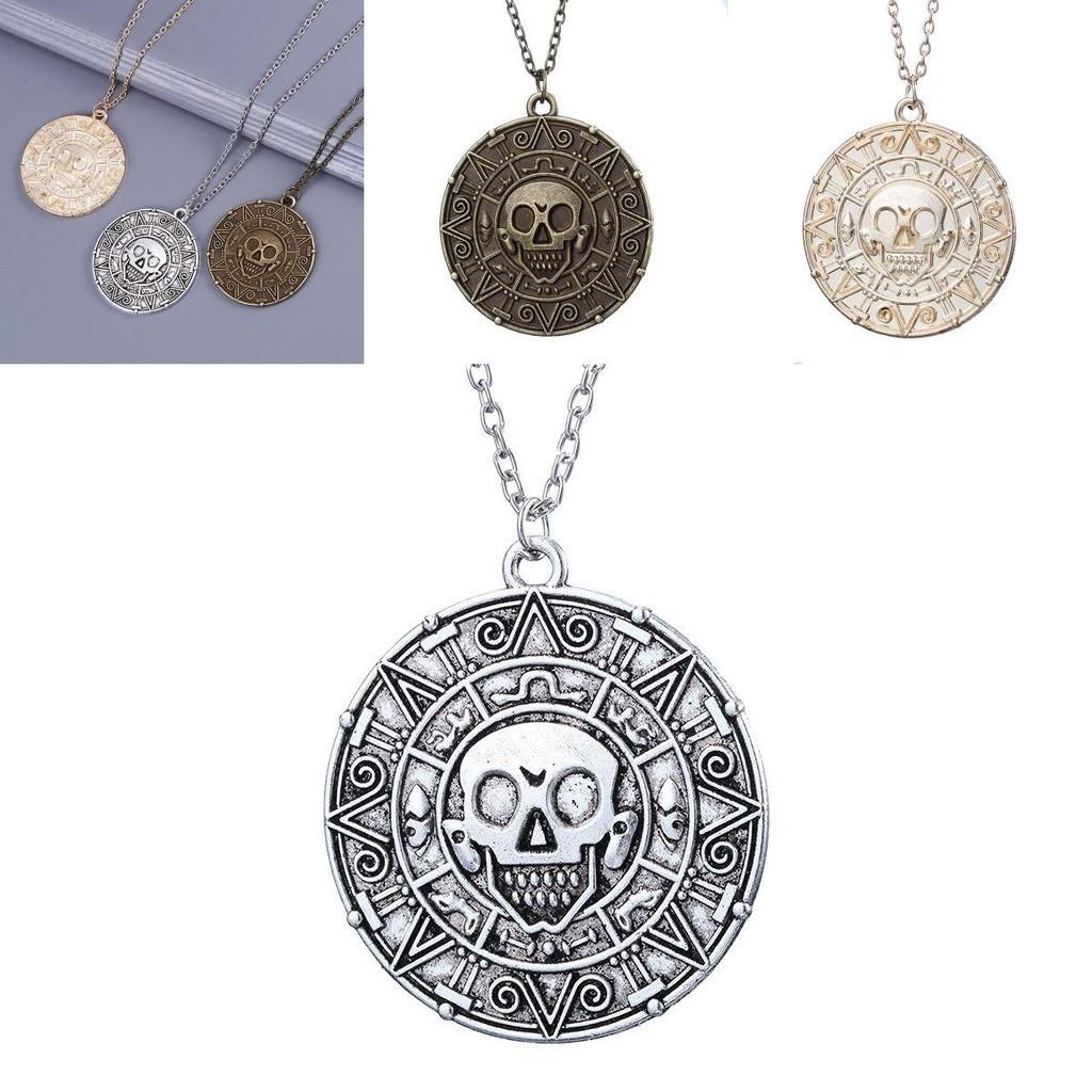 Stunning Pirates Of The Caribbean Aztec Coin Medallion Necklace For That Special Occasion