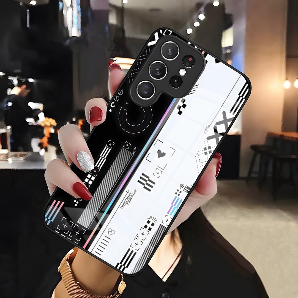 Printstream Patten Phone Case For Samsung S26 S25 Edge Ultra 24 23 22 21 Ultra Plus Fe A55 56 15 4G 5G Glass Cover Galaxy S23 Plus