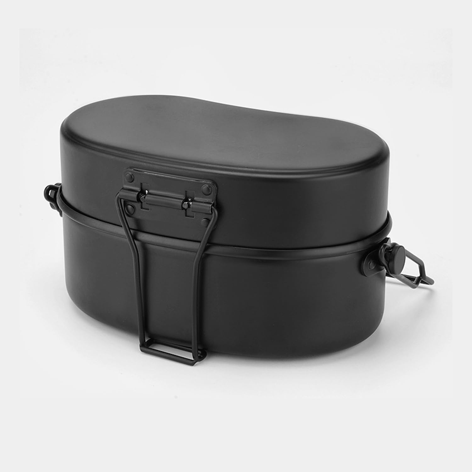 DZANNC Camping Mess Kit, Combat Mess Kit Type 2 [2024 New Anodized Aluminum Technology] Rice Cooking, Wild Camping, Solo Camping, Military Style Mess