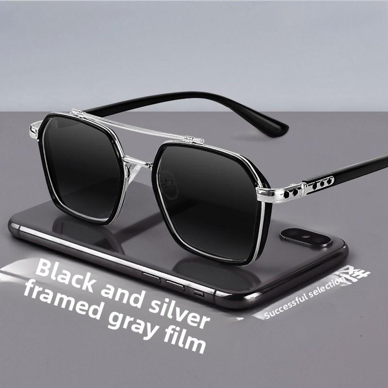 Lunettes de soleil mode lunettes de soleil pour hommes lunettes de pêche d'extérieur argenté