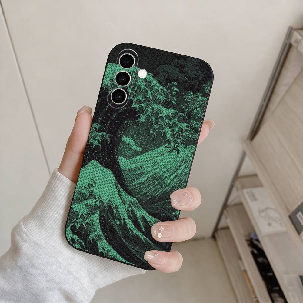 G-Great Wave Off Kanagawa Phone Case For Samsung Galaxy A73,A72,A71,A70,A53,A52,A51,Others Soft Black Cover