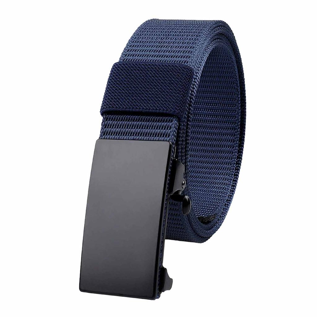 Alloy Automatic Buckle Nylon Belt – Thickened Men’s Toothless  Belt, Smooth Adjustable Waist Belt, Casual and Versatile Outdoor Belt