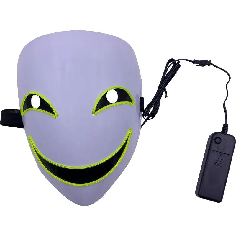 Kreative Led Halloween Clown Glow Maske Weiß Grün Blau Rot Weinen Lächeln Clown