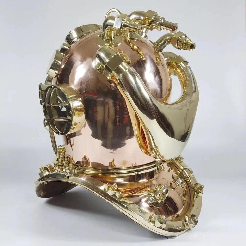 Copper Brass Diving Helmet US Navy Mark V Deep Sea Scuba Divers Heavy Helmet