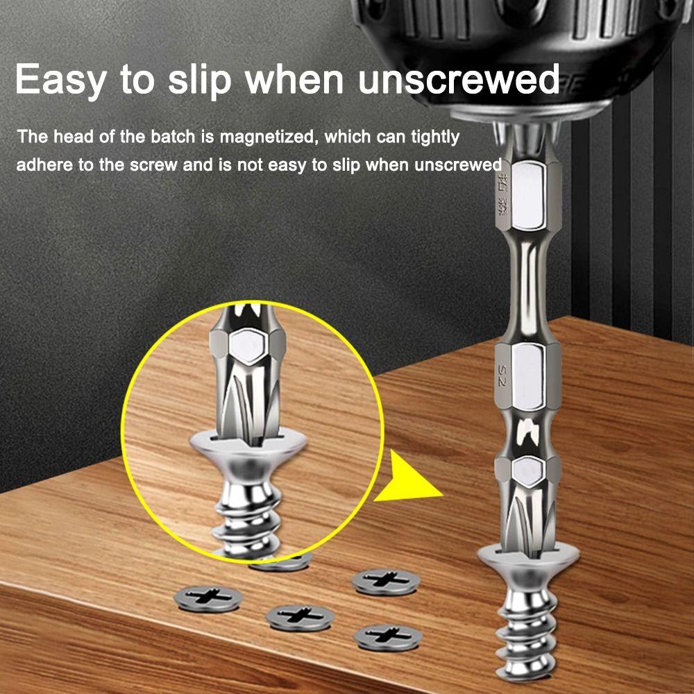 S2 High Hardness Cross Screwdriver Bit 65/100mm Electric Drill Bit for Hand Drills Electric Drills