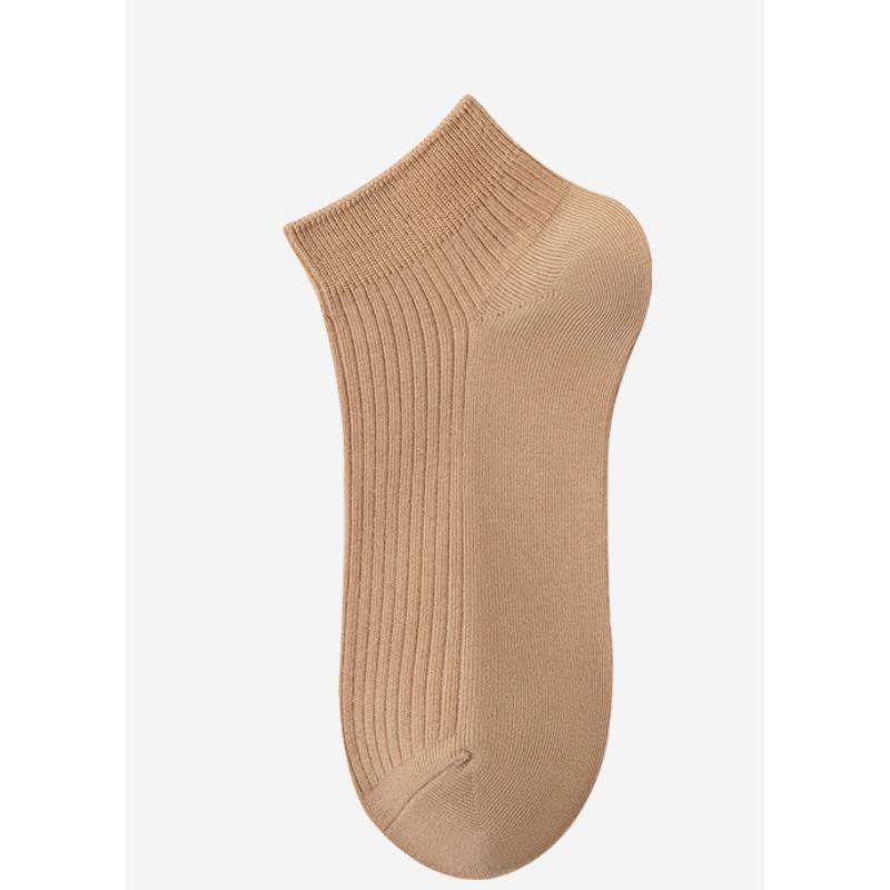 Men's Spring and Summer Short Socks, Vertical Cotton Socks, Combed Cotton Antibacterial Men's Short Socks