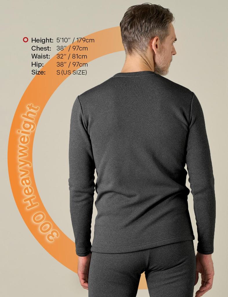 Warm Cold Weather Warm Long Sleeve Inner Shirt Dark Gray Thick 1 Piece Size (Lapasa) Innerwear, Underwear, Fleece-Lined, [2. (2) (Extra Shirt, Only),