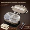 304 Stainless Steel Portable Bento Box with Bag Fork Spoon Preservation Box  School