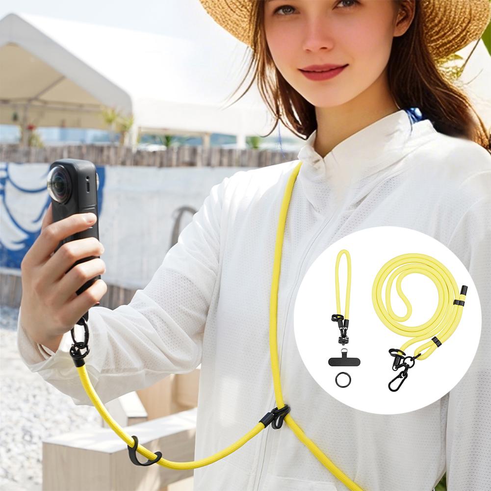 Action Camera Rope Adjustable Travel Camera Carry Lanyard Detachable Sports Camera Crossbody Lanyard Action Camera Accessories