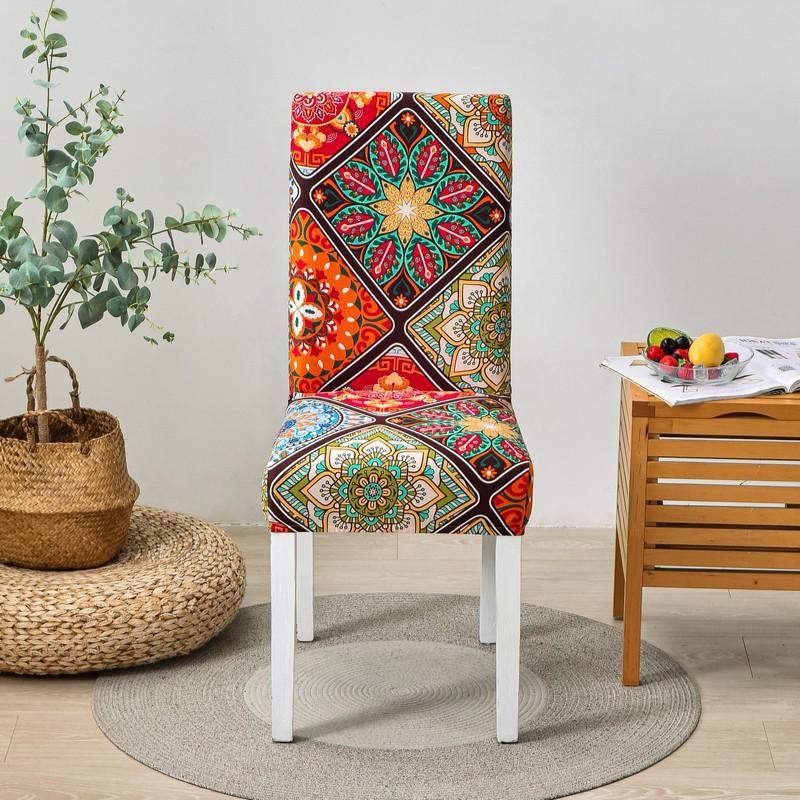 Universal Simple Chair Cover, One-Piece Elastic Dining Chair Cover, Plaid Household All-Inclusive Elastic Dust Cover
