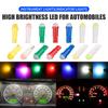 10/50pcs T5 LED W3W Car Wedge Dashboard Light Gauge Instrument Lamp Indicator Reading Light White Blue Green Yellow 12V